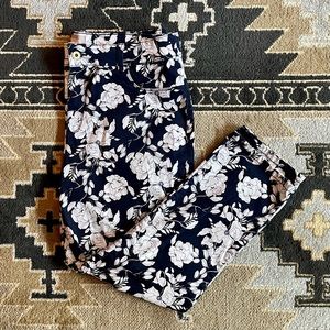 Chico's Floral Print Stretch Jeans